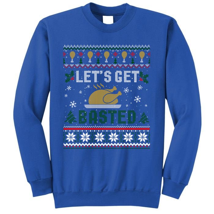 Funny Lets Get Basted Ugly Thanksgiving Sweater Funny Gift Sweatshirt