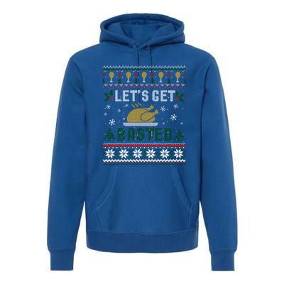 Funny Lets Get Basted Ugly Thanksgiving Sweater Funny Gift Premium Hoodie