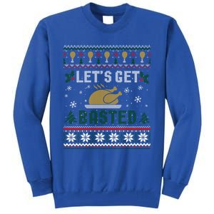 Funny Lets Get Basted Ugly Thanksgiving Sweater Funny Gift Tall Sweatshirt