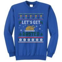 Funny Lets Get Basted Ugly Thanksgiving Sweater Funny Gift Tall Sweatshirt