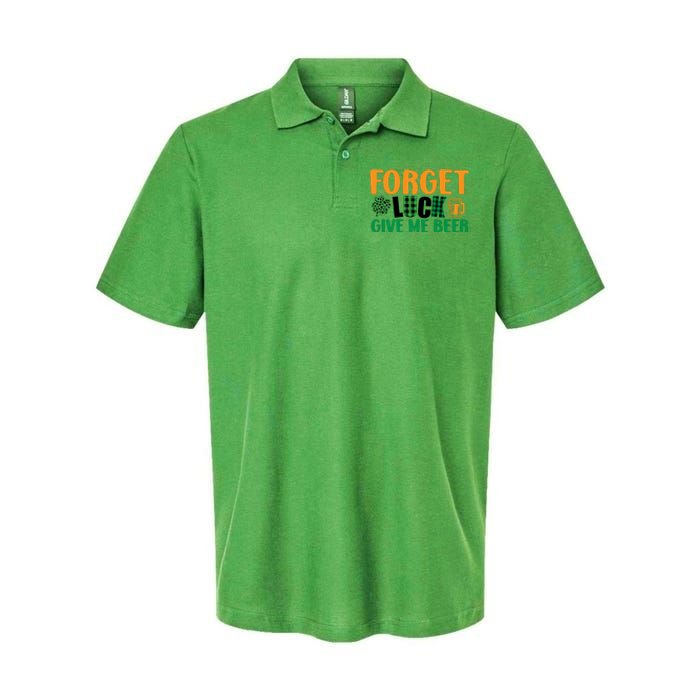 Forget Luck Give Me Beer Funny Beer St Patricks Day Softstyle Adult Sport Polo