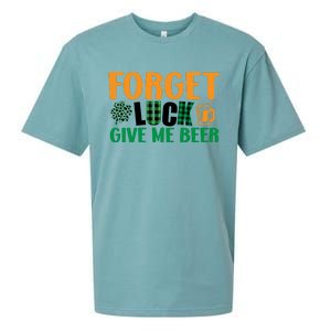 Forget Luck Give Me Beer Funny Beer St Patricks Day Sueded Cloud Jersey T-Shirt