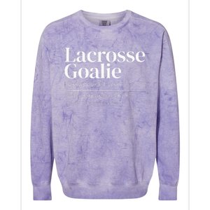 Funny Lacrosse Goalie Quote Definition Men Woman Kids Colorblast Crewneck Sweatshirt