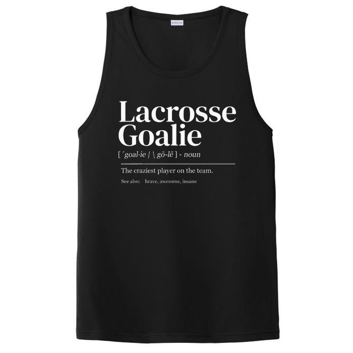 Funny Lacrosse Goalie Quote Definition Men Woman Kids PosiCharge Competitor Tank