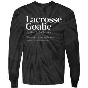 Funny Lacrosse Goalie Quote Definition Men Woman Kids Tie-Dye Long Sleeve Shirt