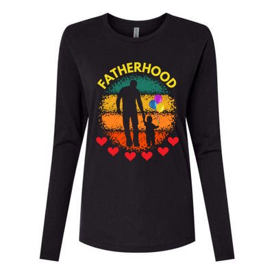 Fatherhood Love Gift Womens Cotton Relaxed Long Sleeve T-Shirt