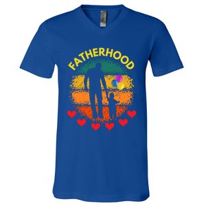 Fatherhood Love Gift V-Neck T-Shirt