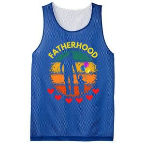 Fatherhood Love Gift Mesh Reversible Basketball Jersey Tank