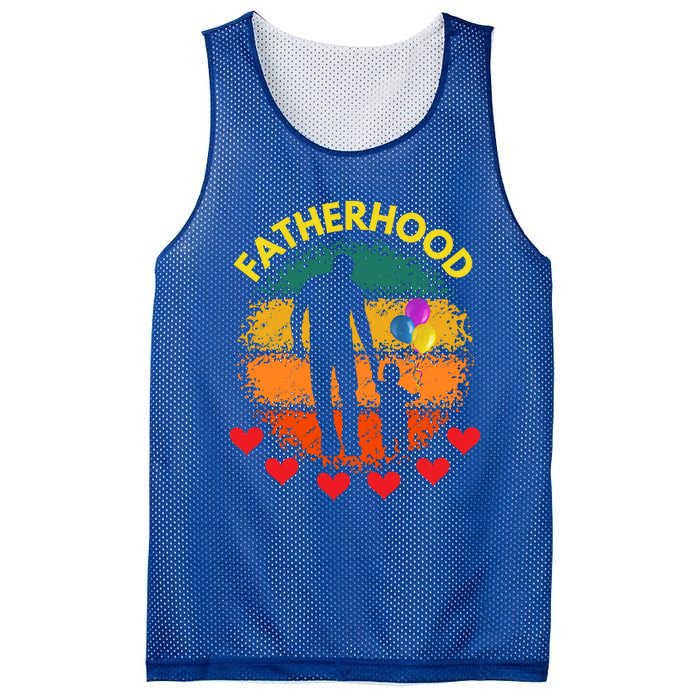 Fatherhood Love Gift Mesh Reversible Basketball Jersey Tank