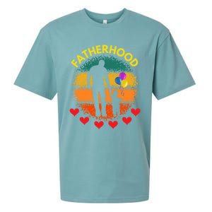 Fatherhood Love Gift Sueded Cloud Jersey T-Shirt