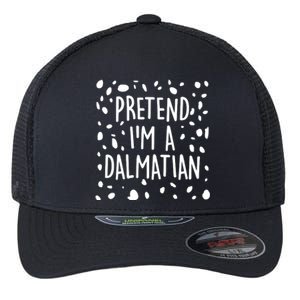 Funny Lazy Halloween Costume Pretend I'm A Dalmatian Flexfit Unipanel Trucker Cap