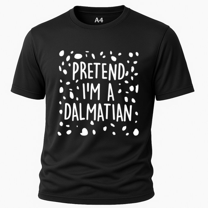 Funny Lazy Halloween Costume Pretend I'm A Dalmatian Cooling Performance Crew T-Shirt