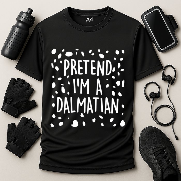 Funny Lazy Halloween Costume Pretend I'm A Dalmatian Cooling Performance Crew T-Shirt
