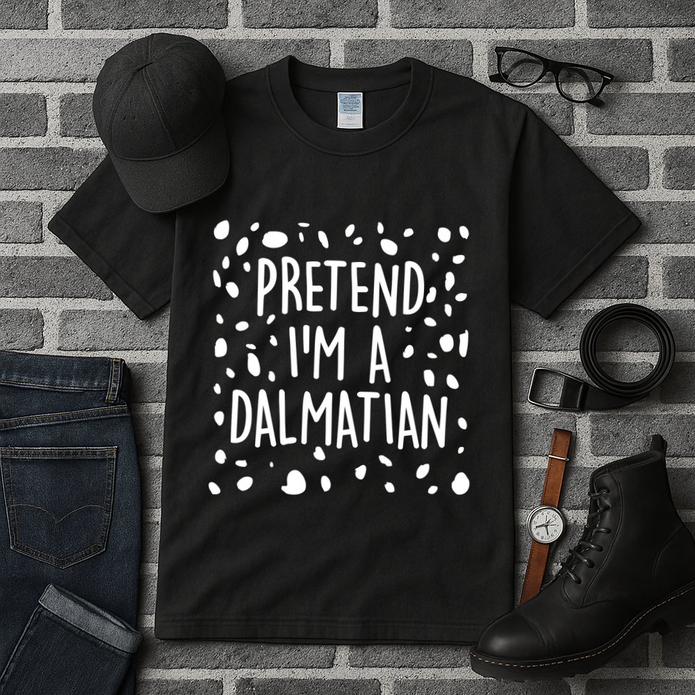 Funny Lazy Halloween Costume Pretend I'm A Dalmatian Tall T-Shirt