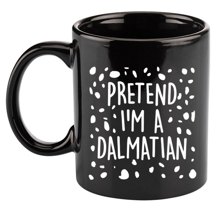 Funny Lazy Halloween Costume Pretend I'm A Dalmatian 11oz C Handle Ceramic Mug