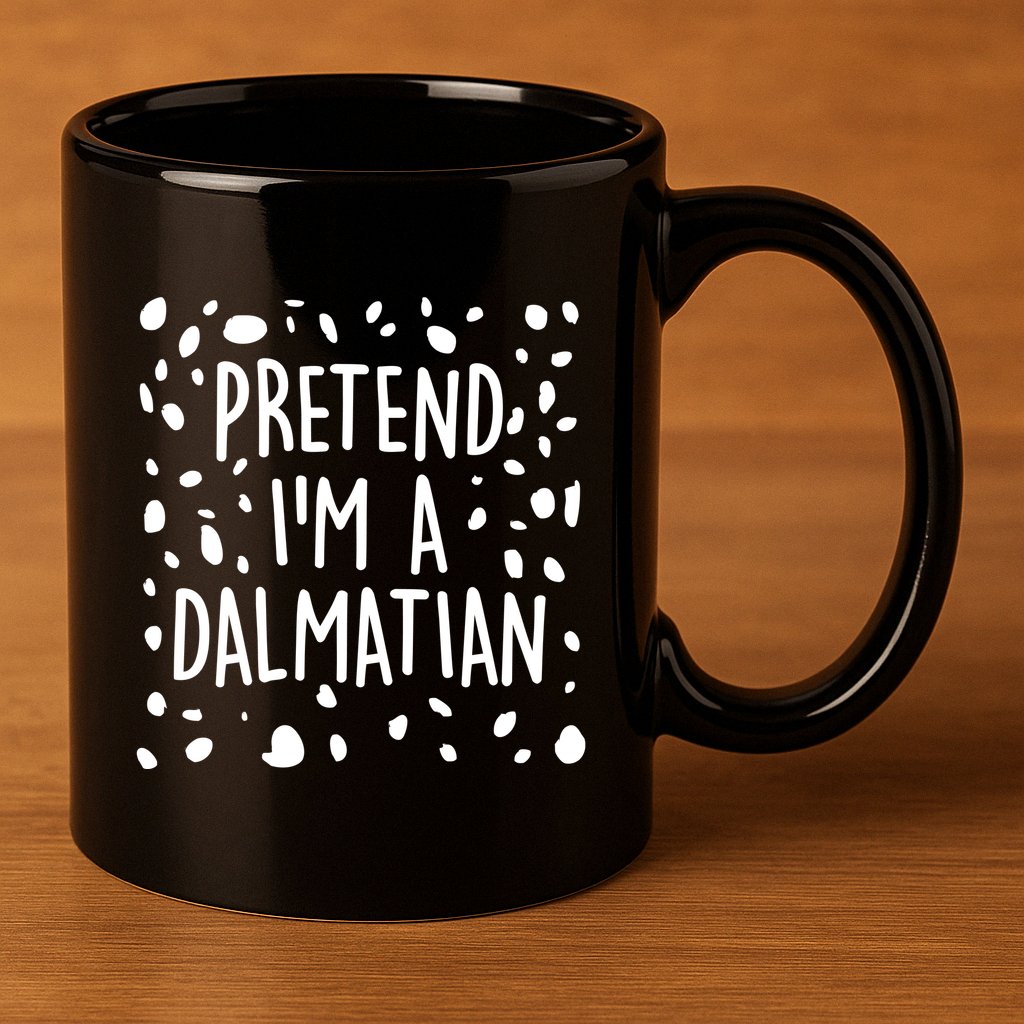 Funny Lazy Halloween Costume Pretend I'm A Dalmatian 11oz C Handle Ceramic Mug