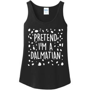 Funny Lazy Halloween Costume Pretend I'm A Dalmatian Ladies Essential Tank