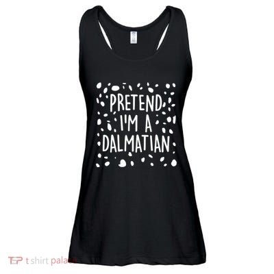 Funny Lazy Halloween Costume Pretend I'm A Dalmatian Ladies Essential Flowy Tank