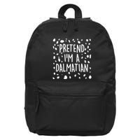 Funny Lazy Halloween Costume Pretend I'm A Dalmatian 16 in Basic Backpack