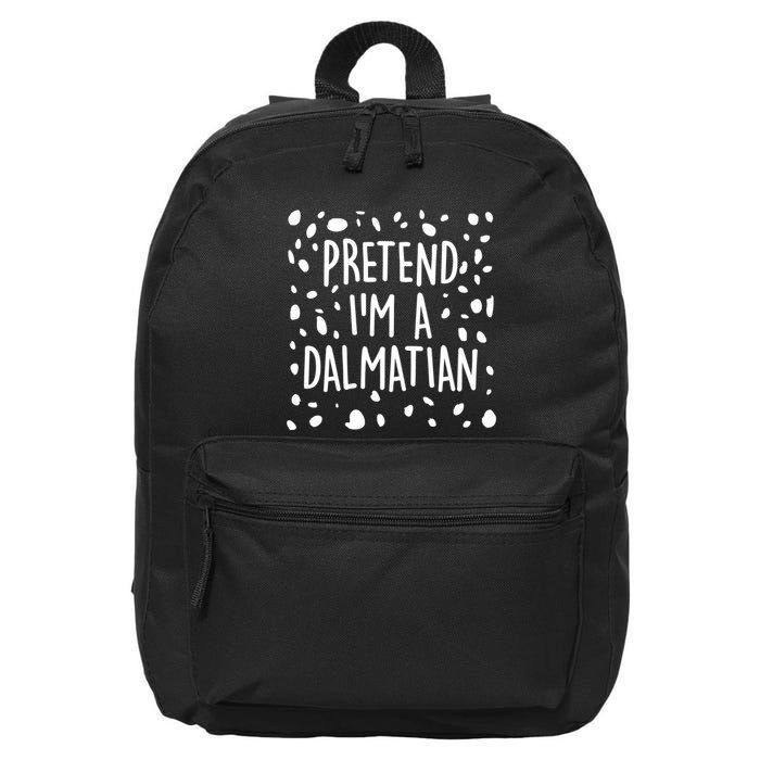 Funny Lazy Halloween Costume Pretend I'm A Dalmatian 16 in Basic Backpack