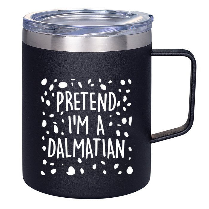 Funny Lazy Halloween Costume Pretend I'm A Dalmatian 12oz Stainless Steel Coffee Mug