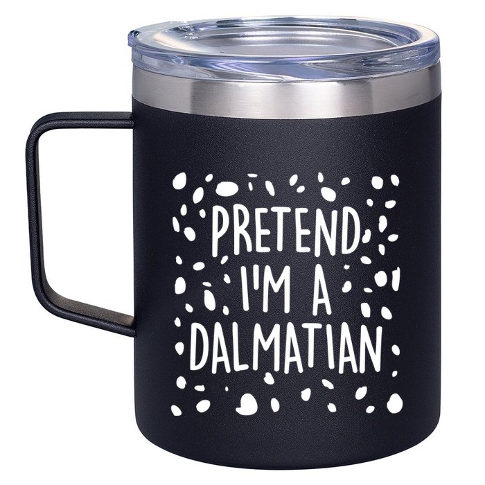 Funny Lazy Halloween Costume Pretend I'm A Dalmatian 12oz Stainless Steel Coffee Mug