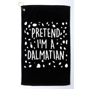 Funny Lazy Halloween Costume Pretend I'm A Dalmatian Platinum Collection Golf Towel