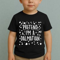 Funny Lazy Halloween Costume Pretend I'm A Dalmatian Toddler T-Shirt