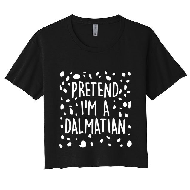 Funny Lazy Halloween Costume Pretend I'm A Dalmatian Crop Top