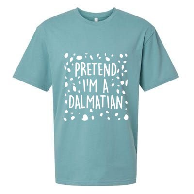 Funny Lazy Halloween Costume Pretend I'm A Dalmatian Sueded Cloud Jersey T-Shirt
