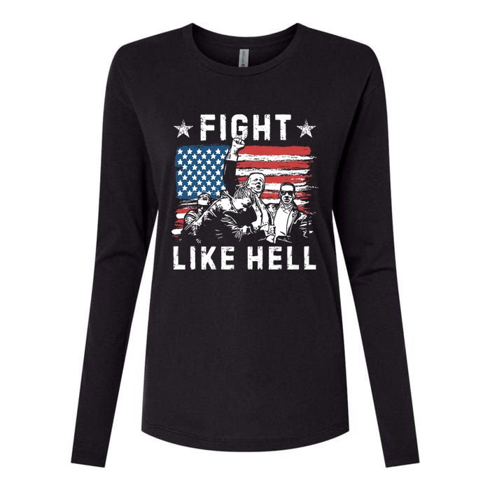 Fight Like Hell Trump Fight American Trump Stronger 2024 Womens Cotton Relaxed Long Sleeve T-Shirt