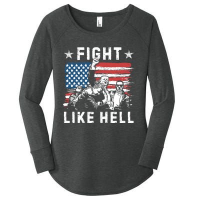 Fight Like Hell Trump Fight American Trump Stronger 2024 Women's Perfect Tri Tunic Long Sleeve Shirt