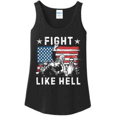 Fight Like Hell Trump Fight American Trump Stronger 2024 Ladies Essential Tank