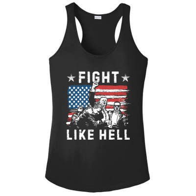 Fight Like Hell Trump Fight American Trump Stronger 2024 Ladies PosiCharge Competitor Racerback Tank