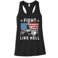 Fight Like Hell Trump Fight American Trump Stronger 2024 Women's Racerback Tank