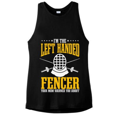 Fencing Left Handed Fencer Sport Fence Foil Epee Sabre Ladies PosiCharge Tri-Blend Wicking Tank