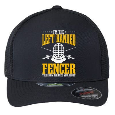 Fencing Left Handed Fencer Sport Fence Foil Epee Sabre Flexfit Unipanel Trucker Cap