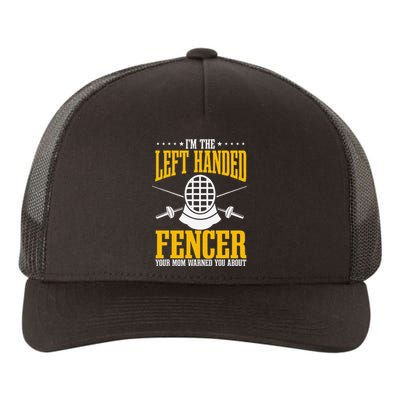 Fencing Left Handed Fencer Sport Fence Foil Epee Sabre Yupoong Adult 5-Panel Trucker Hat