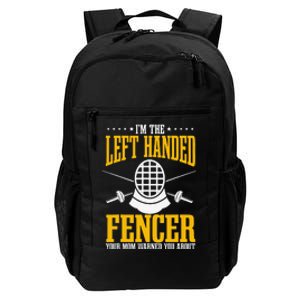 Fencing Left Handed Fencer Sport Fence Foil Epee Sabre Daily Commute Backpack