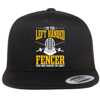 Fencing Left Handed Fencer Sport Fence Foil Epee Sabre Flatbill Hat