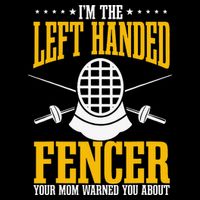 Fencing Left Handed Fencer Sport Fence Foil Epee Sabre Flat Bill Trucker Hat