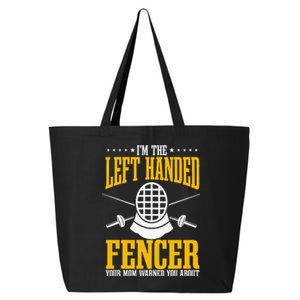 Fencing Left Handed Fencer Sport Fence Foil Epee Sabre 25L Jumbo Tote