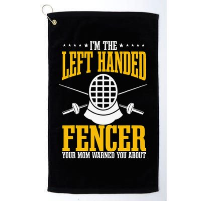 Fencing Left Handed Fencer Sport Fence Foil Epee Sabre Golf Towel
