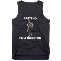 Funny Lazy Halloween Costume 2024 Pretend Im A Skeleton Tank Top