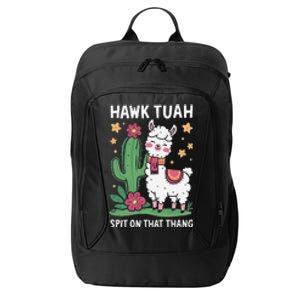 Funny Llama Hawk Tush Spit On That Thing Presidential Parody City Backpack