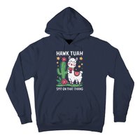 Funny Llama Hawk Tush Spit On That Thing Presidential Parody Hoodie