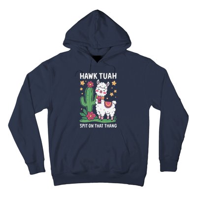 Funny Llama Hawk Tush Spit On That Thing Presidential Parody Hoodie