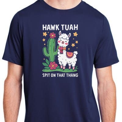 Funny Llama Hawk Tush Spit On That Thing Presidential Parody Adult ChromaSoft Performance T-Shirt