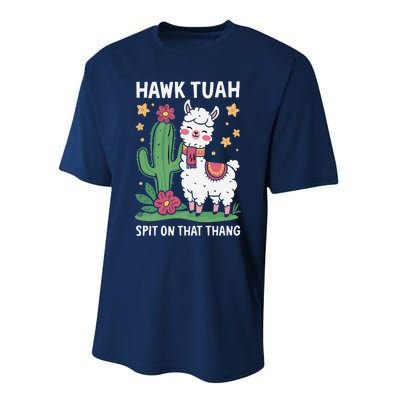 Funny Llama Hawk Tush Spit On That Thing Presidential Parody Performance Sprint T-Shirt