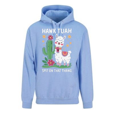 Funny Llama Hawk Tush Spit On That Thing Presidential Parody Unisex Surf Hoodie